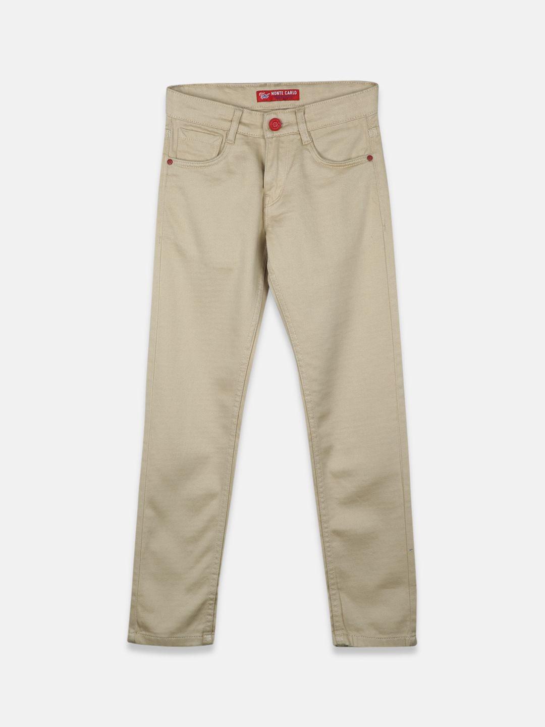 monte carlo boys mid rise cotton chinos trousers
