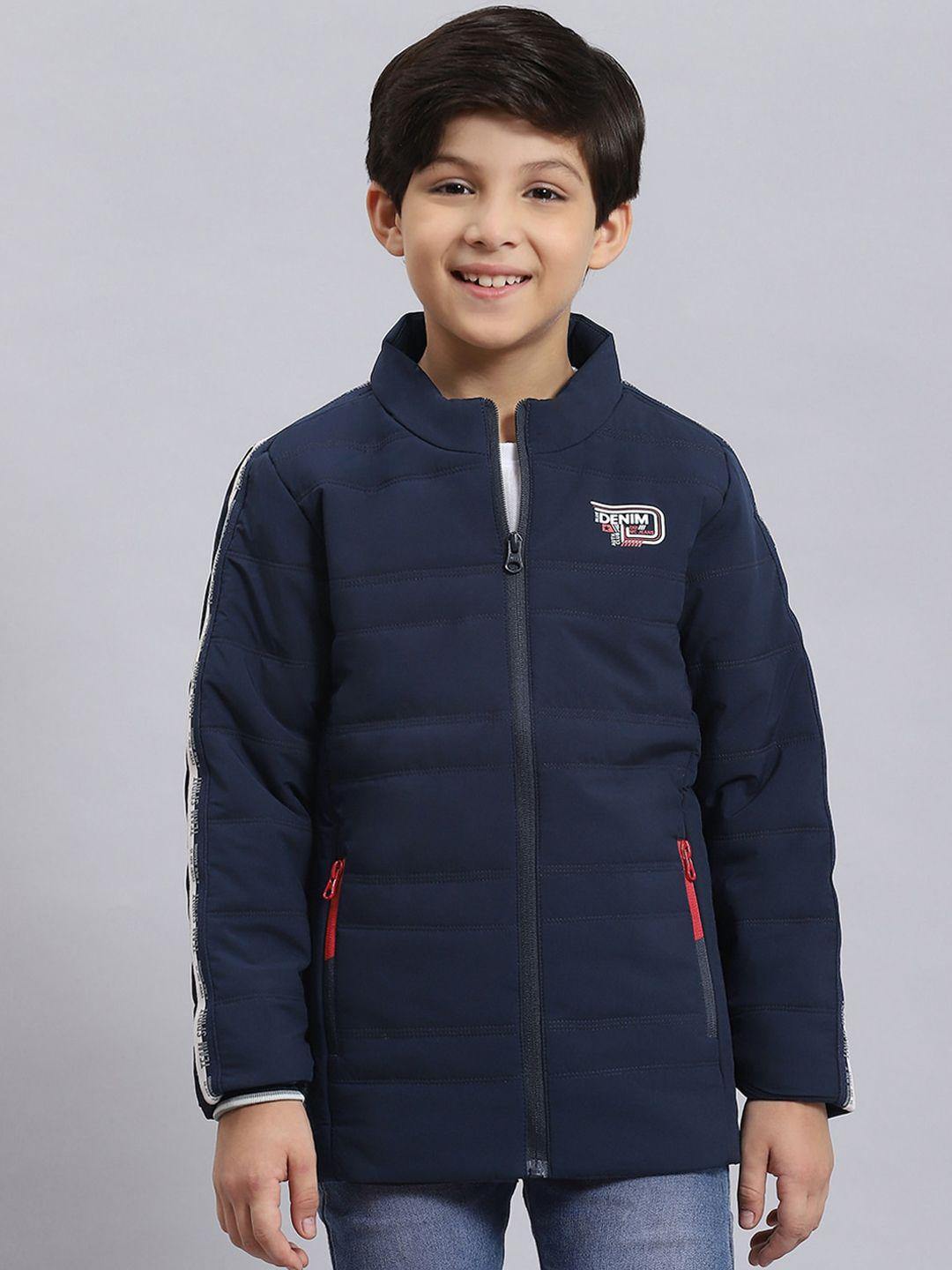 monte carlo boys mock collar long sleeves lightweight padded jacket