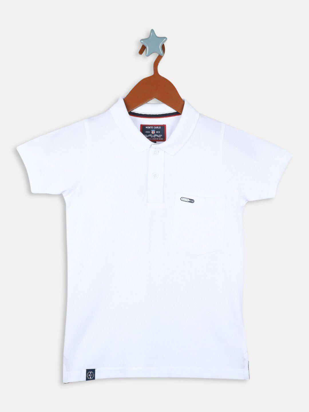 monte carlo boys polo collar pure cotton t-shirt