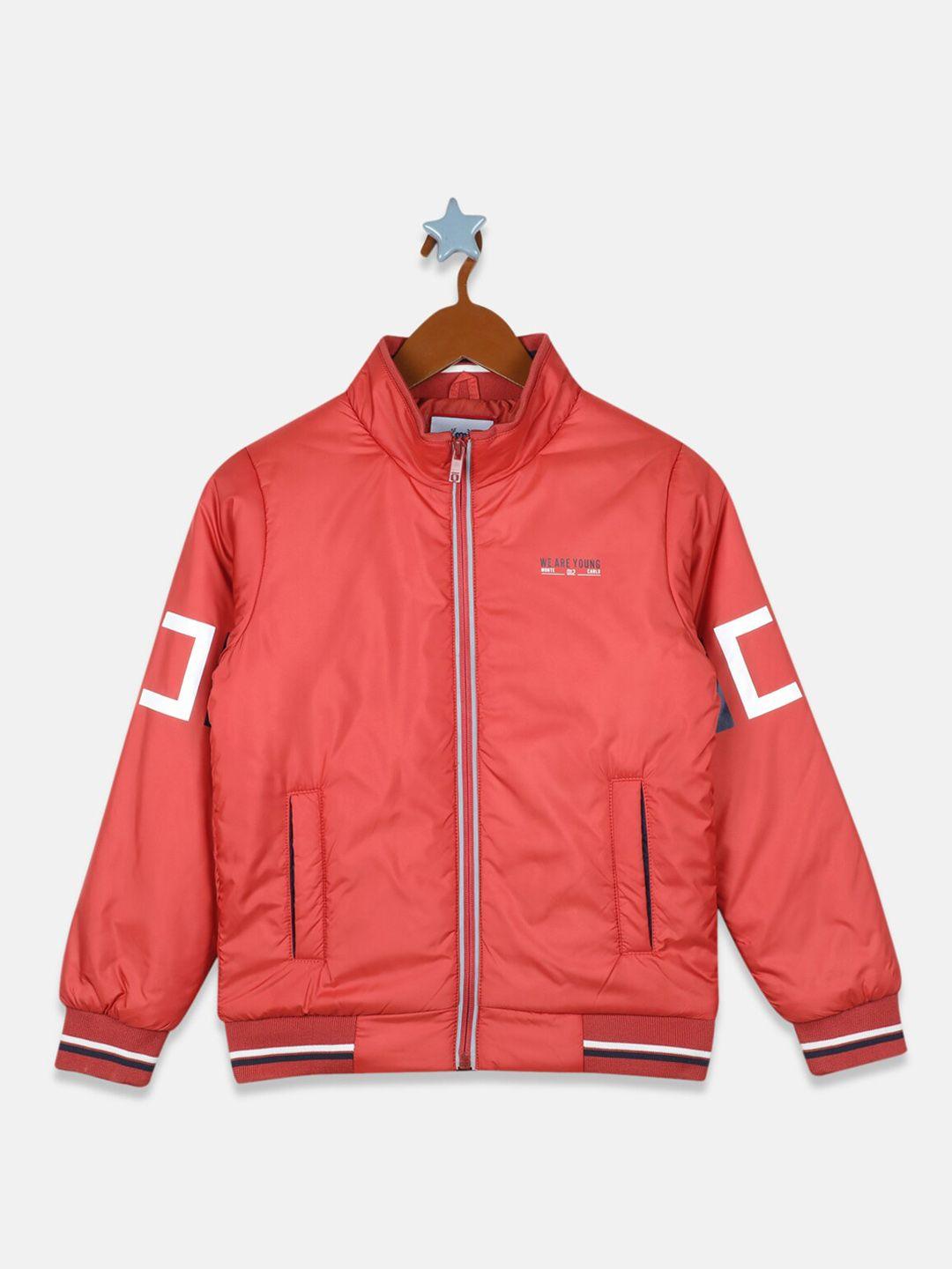 monte carlo boys rust solid bomber jacket