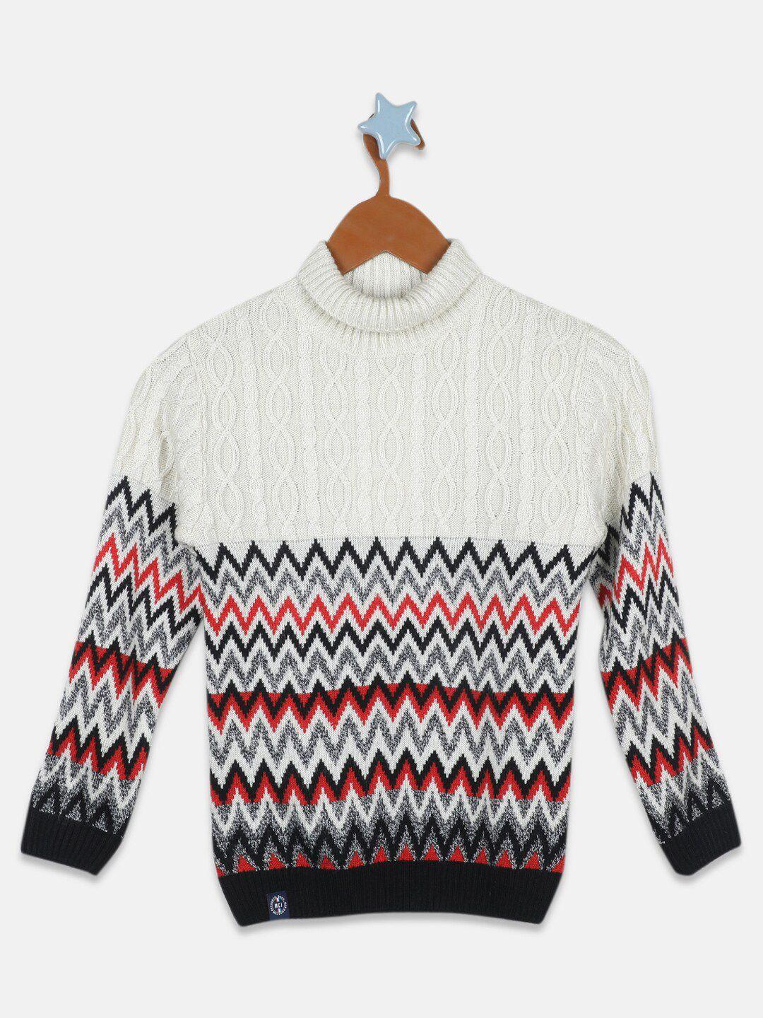 monte carlo boys self design cable knit pullover