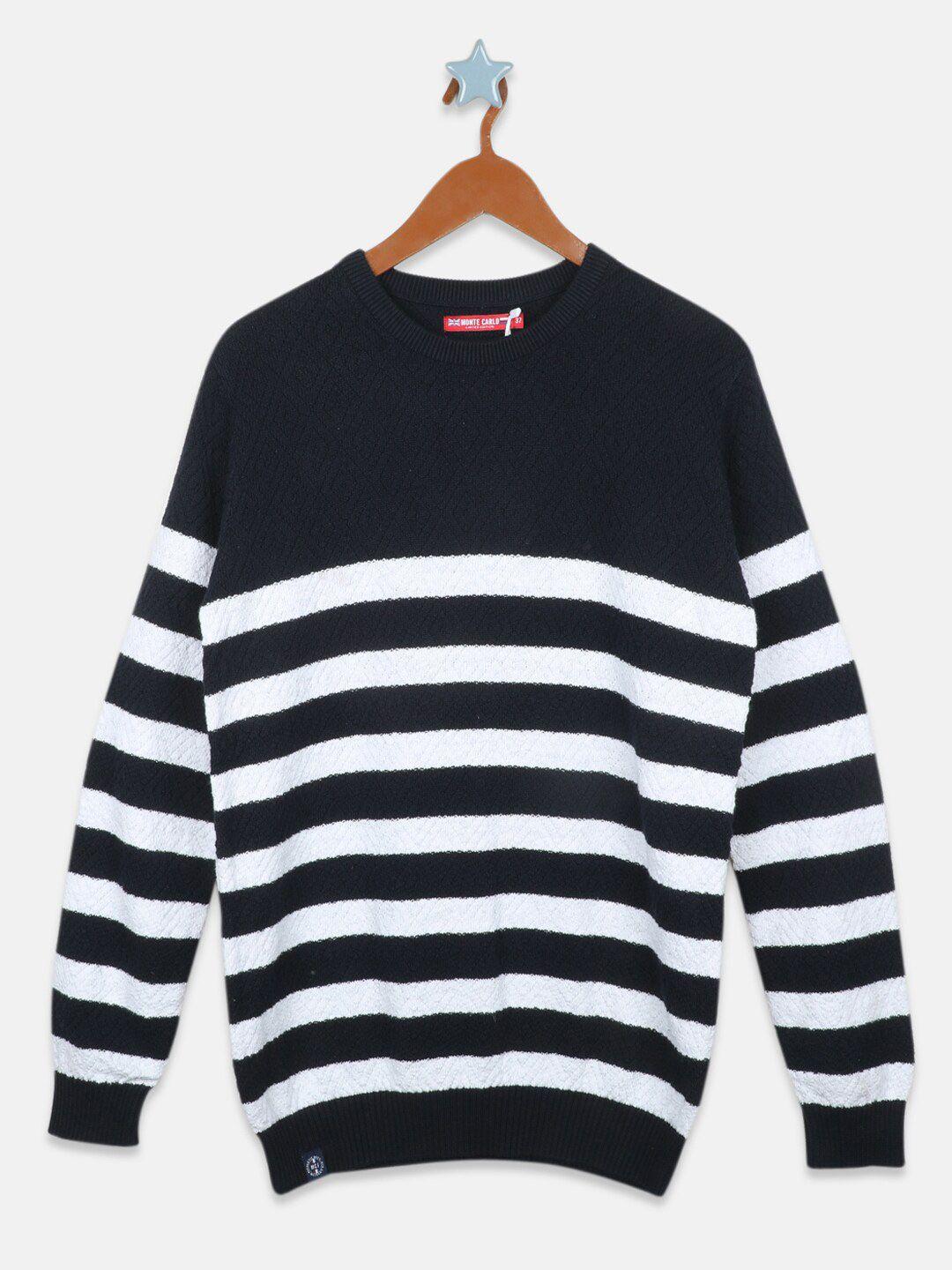 monte carlo boys striped cotton pullover