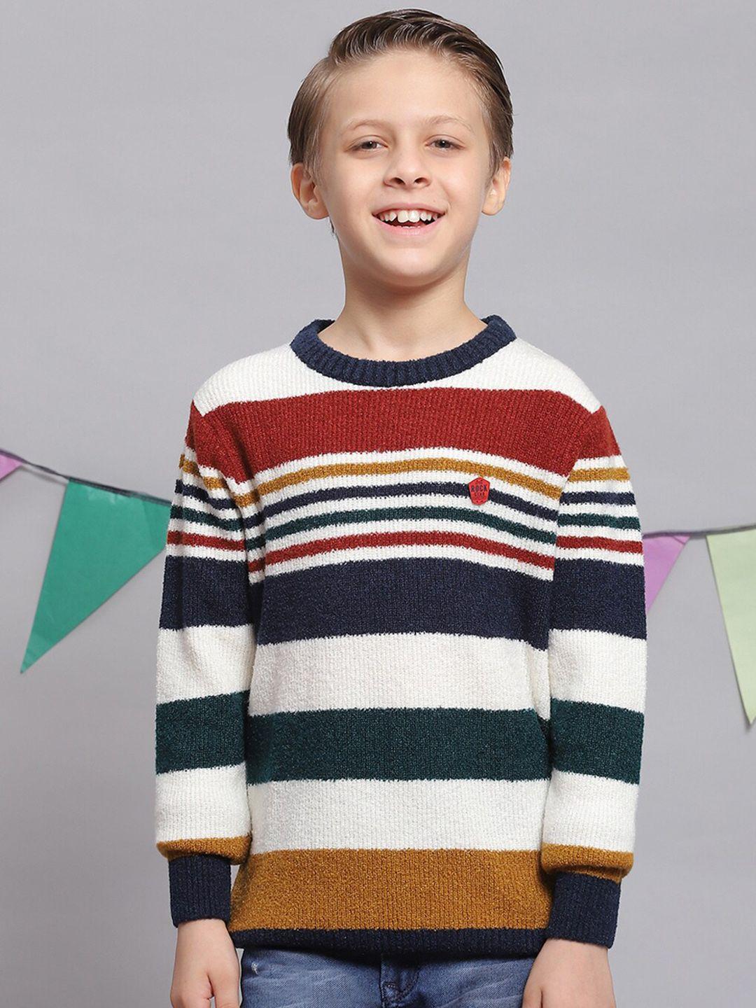 monte carlo boys striped cotton pullover