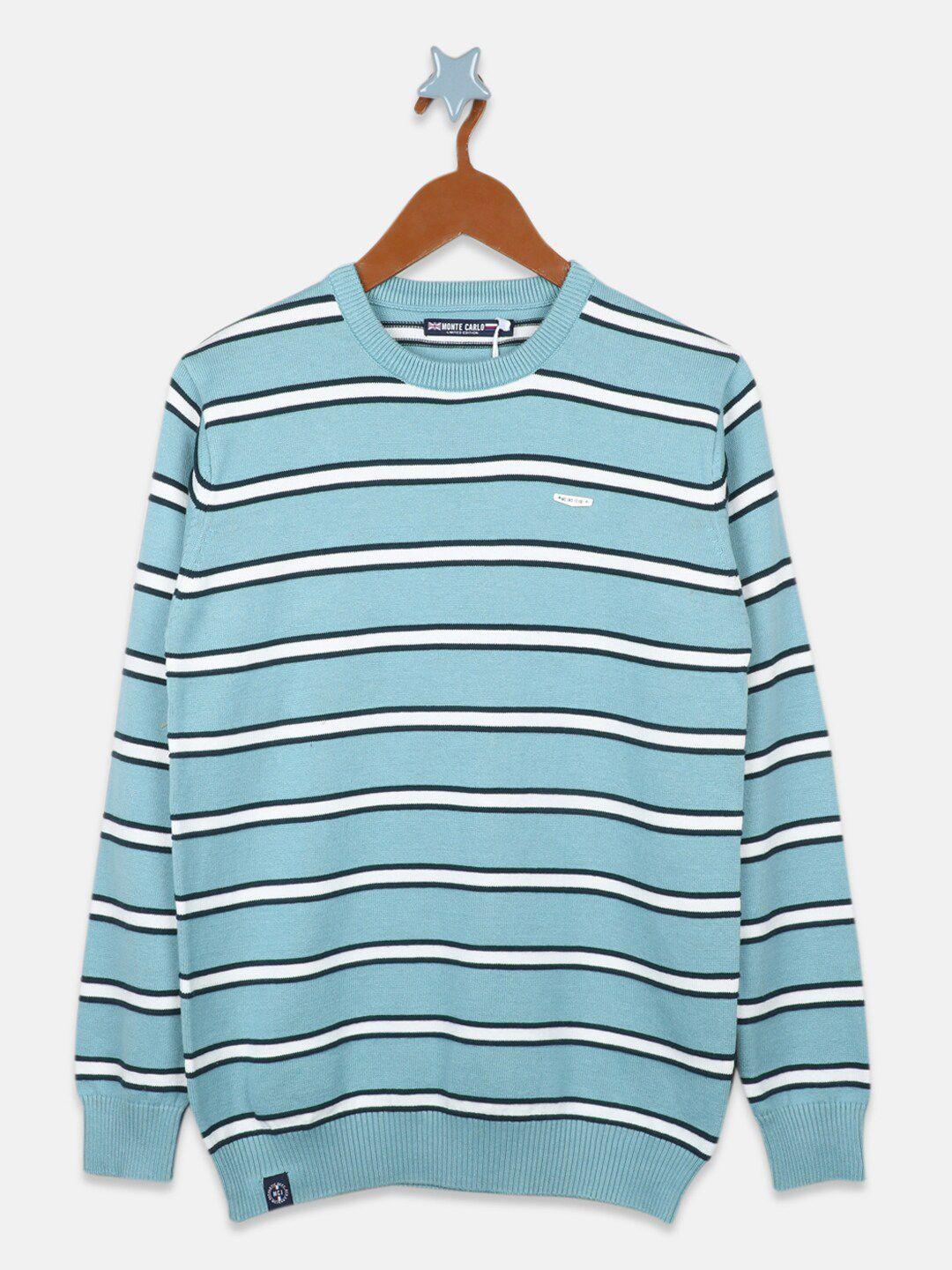 monte carlo boys striped pure cotton pullover