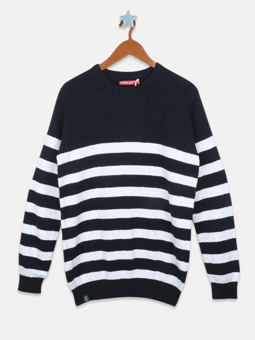 monte carlo boys striped pure cotton pullover