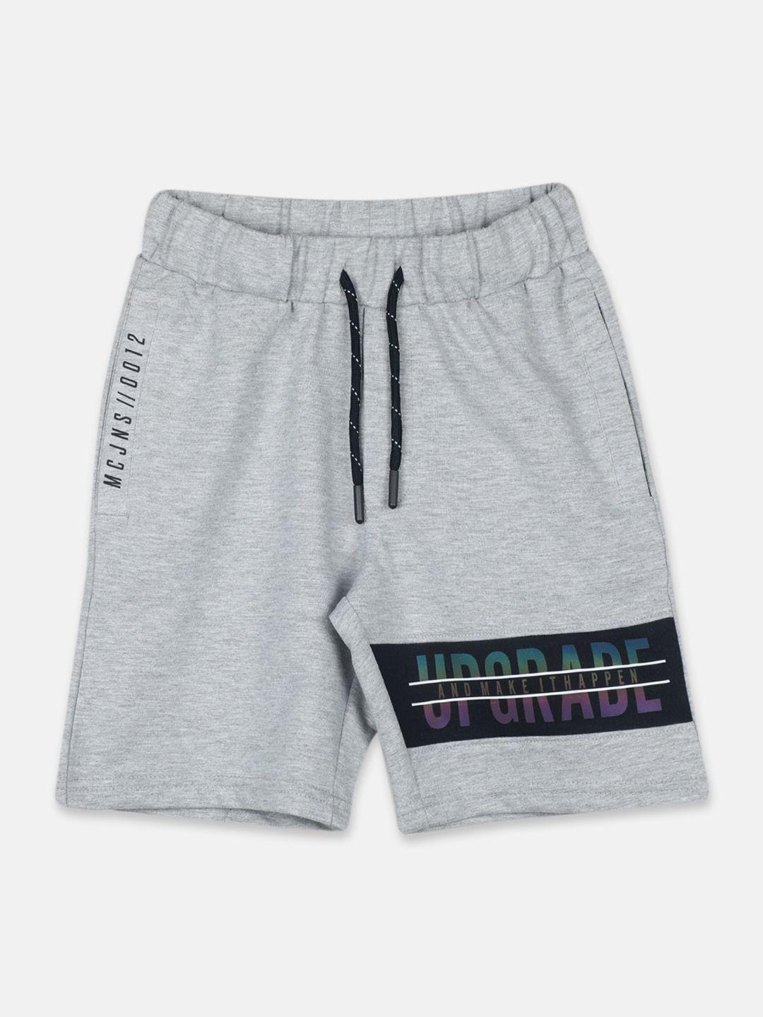 monte carlo boys typography printed mid-rise shorts