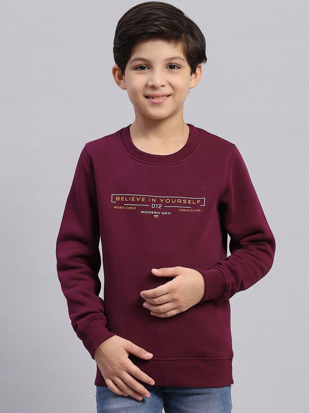 monte carlo boys typography printed pullover