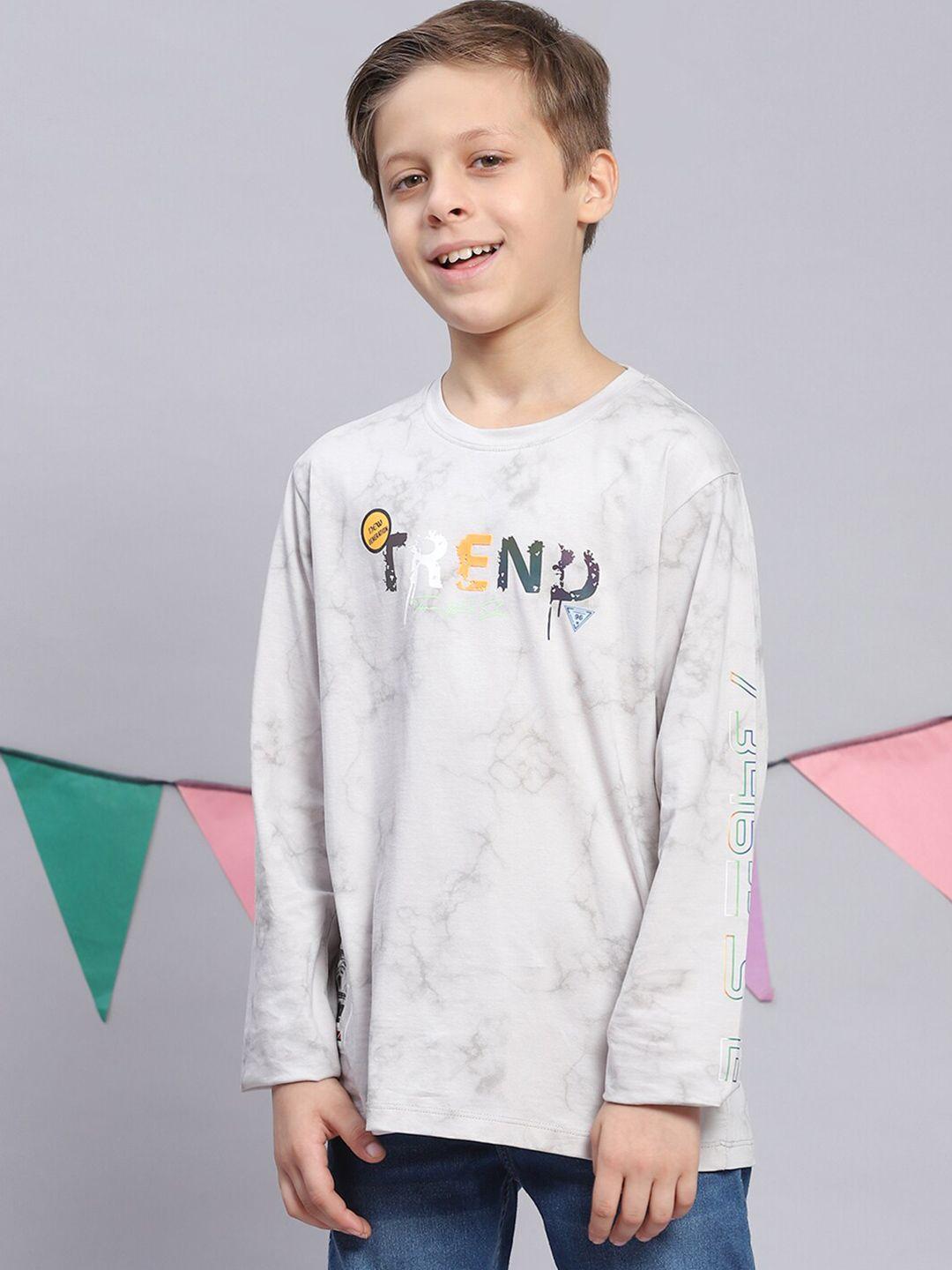 monte carlo boys typography printed round neck pure cotton t-shirt