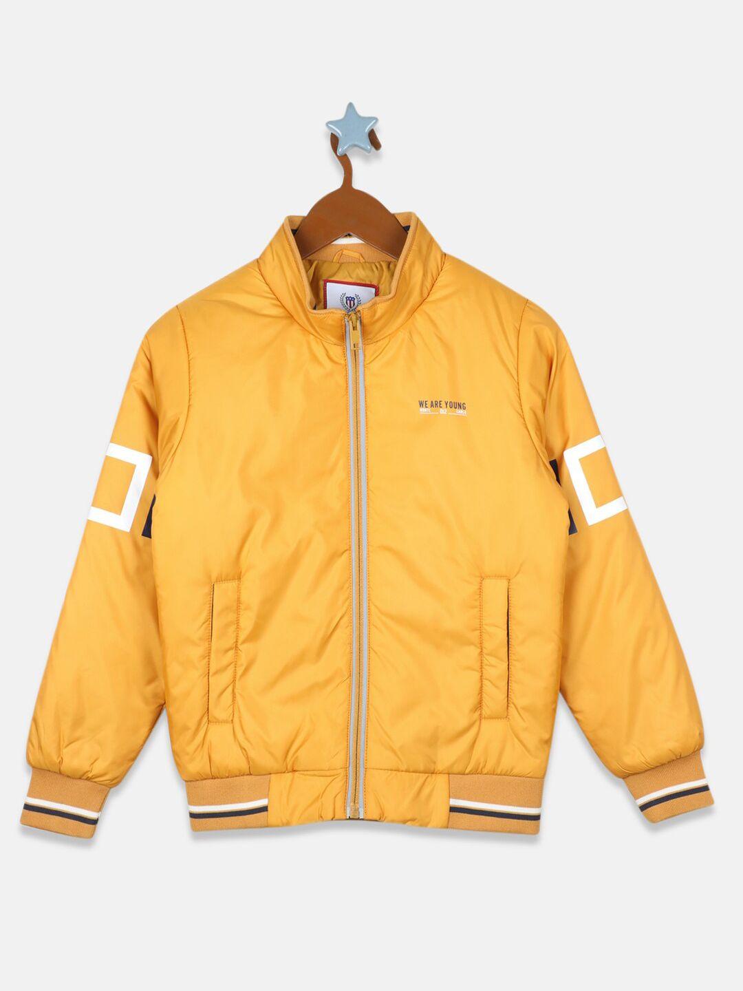 monte carlo boys yellow white open front jacket