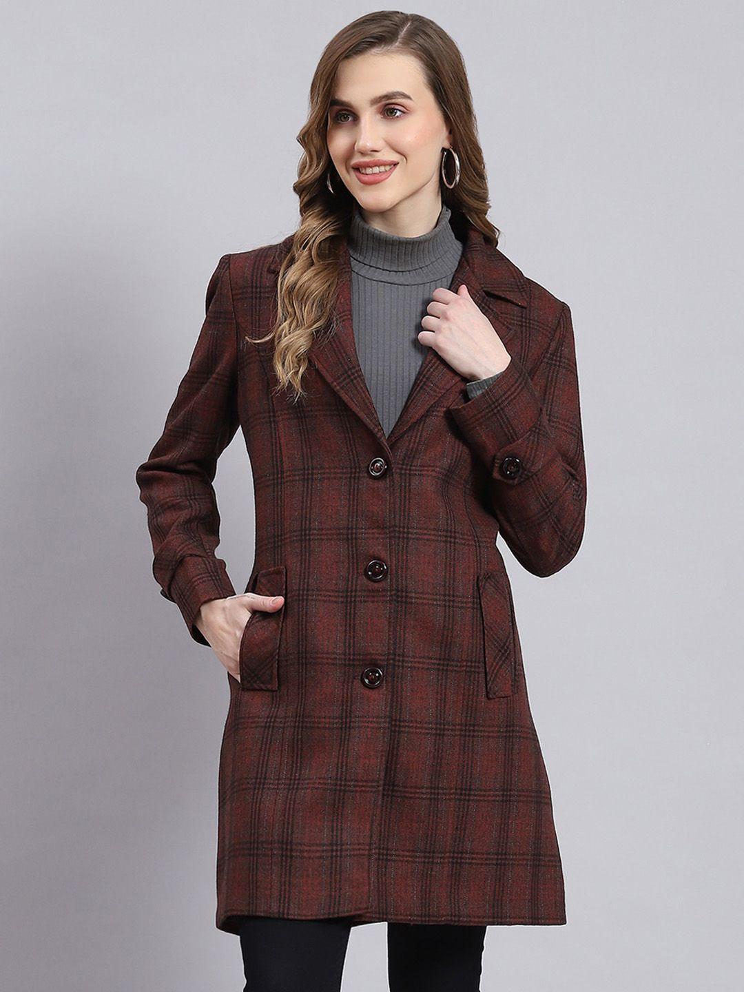 monte carlo checked single-breasted overcoat