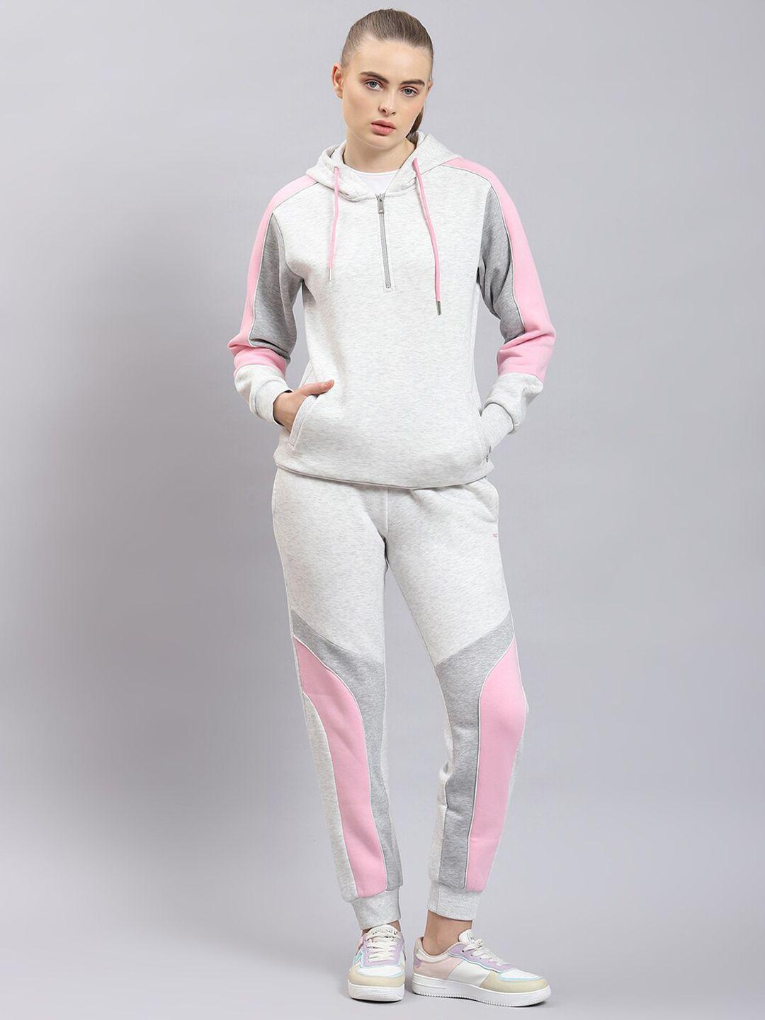 monte carlo colourblocked hooded mid-rise tracksuit
