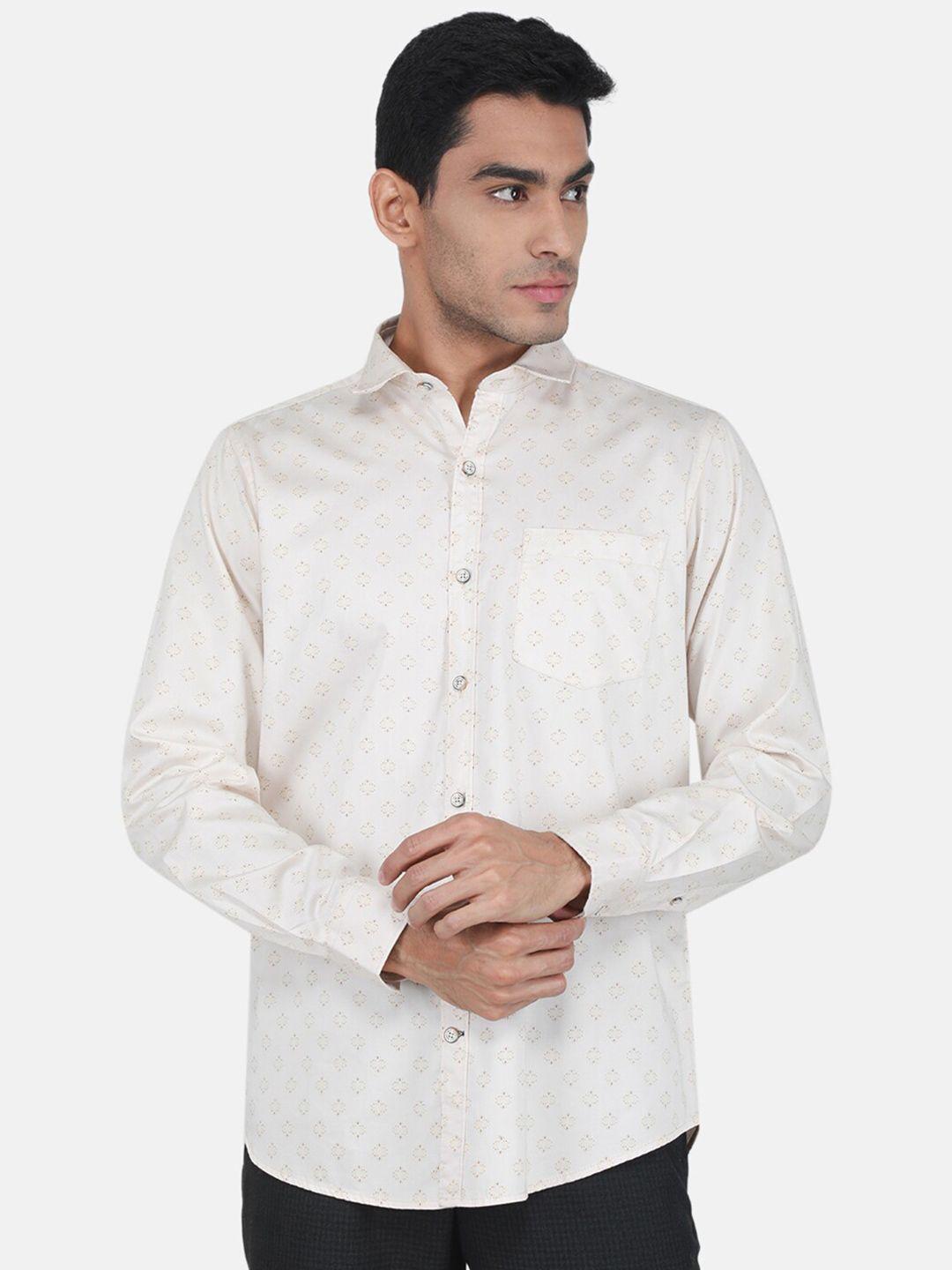 monte carlo conversational printed spread collar cotton casual shirt