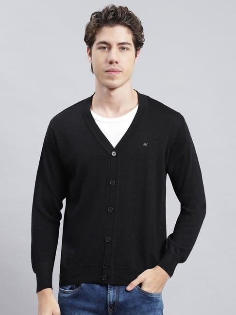 monte carlo cool black regular fit cardigan