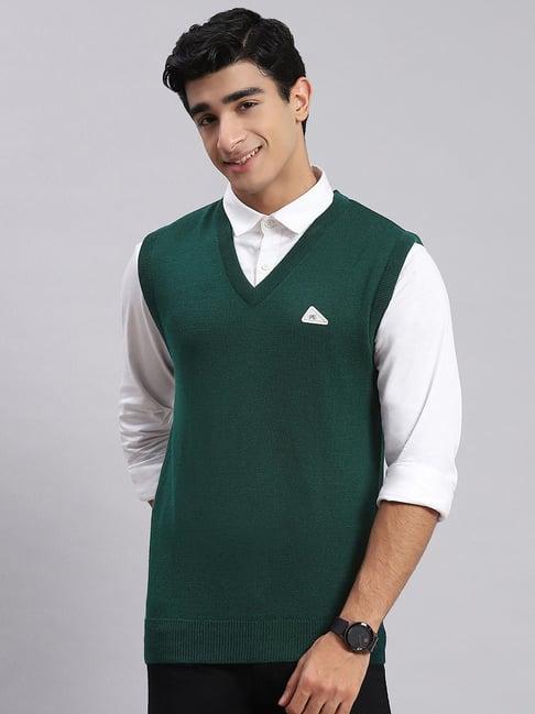 monte carlo dark green regular fit sweater