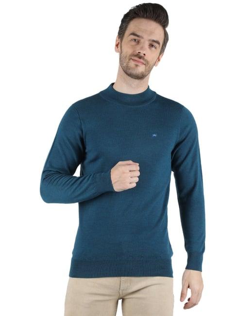 monte carlo dark teal regular fit sweater