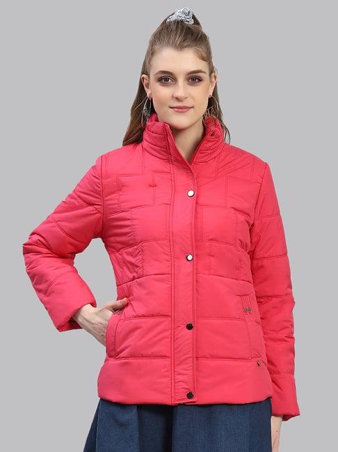 monte carlo fuchsia regular fit puffer jacket