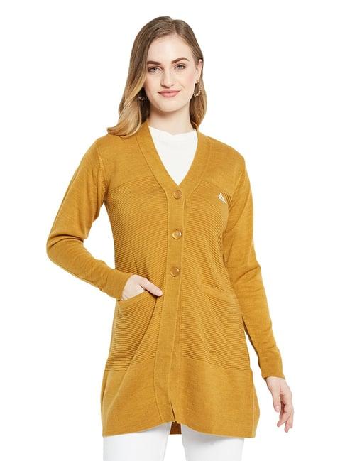 monte carlo gold self design open front cardigan