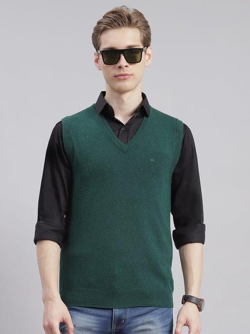 monte carlo green regular fit sweater