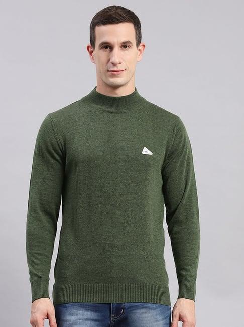 monte carlo green regular fit sweater