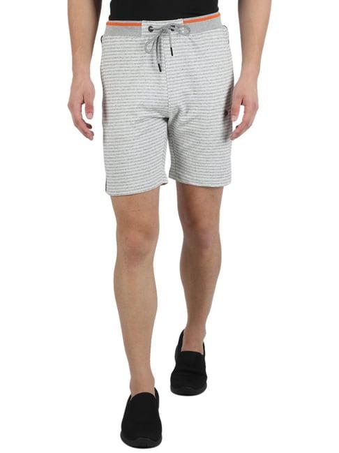 monte carlo grey regular fit striped shorts