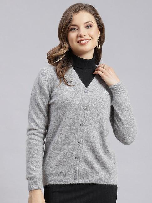 monte carlo grey textured cardigan