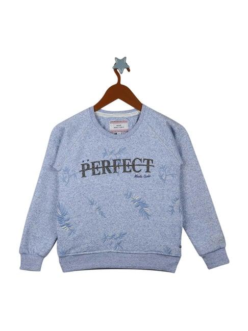 monte carlo kids blue embroidered sweatshirt