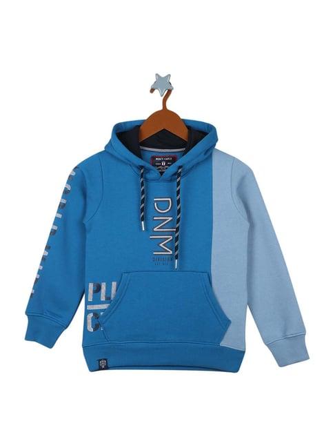 monte carlo kids blue printed sweatshirt