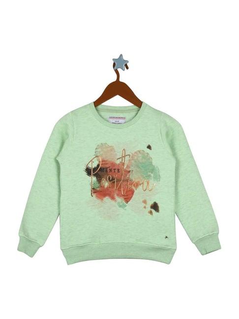 monte carlo kids green printed sweatshirt