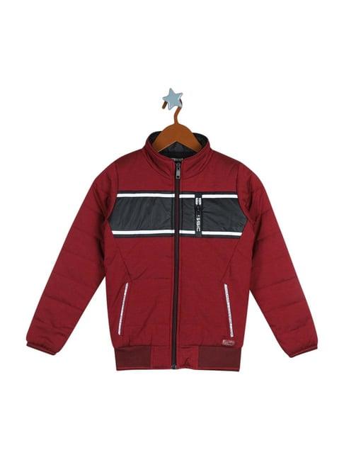 monte carlo kids maroon regular fit reversible jacket