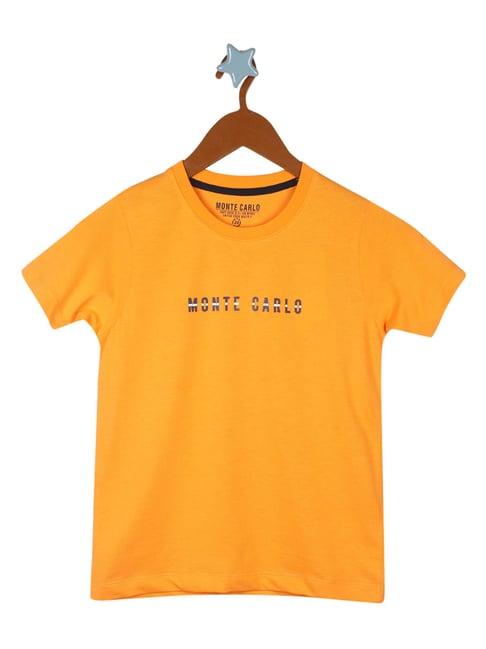monte carlo kids orange printed t-shirt