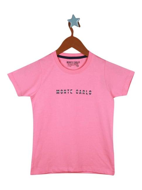 monte carlo kids pink solid t-shirt