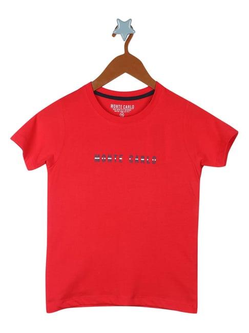 monte carlo kids red printed t-shirt