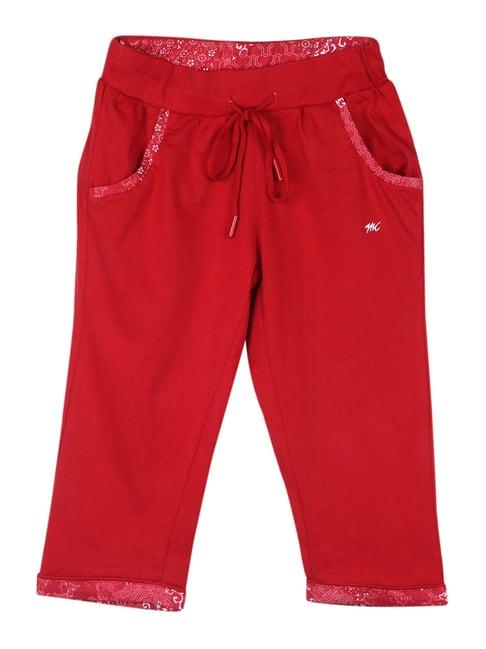 monte carlo kids red solid trackpants