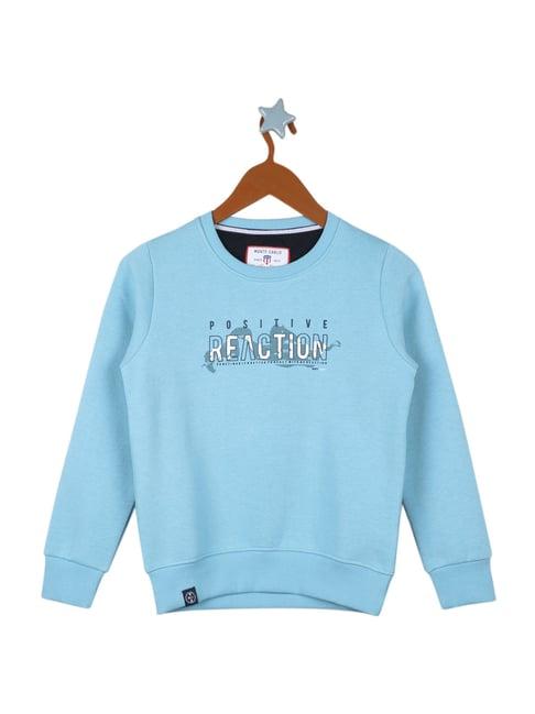 monte carlo kids sky blue printed full sleeves sweatshirt