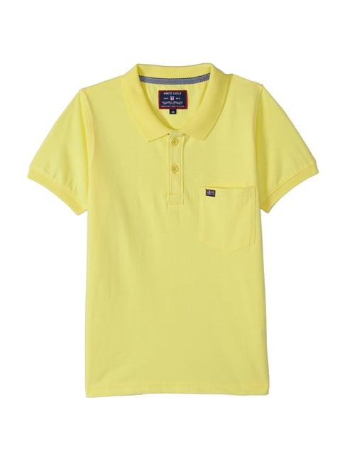 monte carlo kids yellow regular fit polo t-shirt