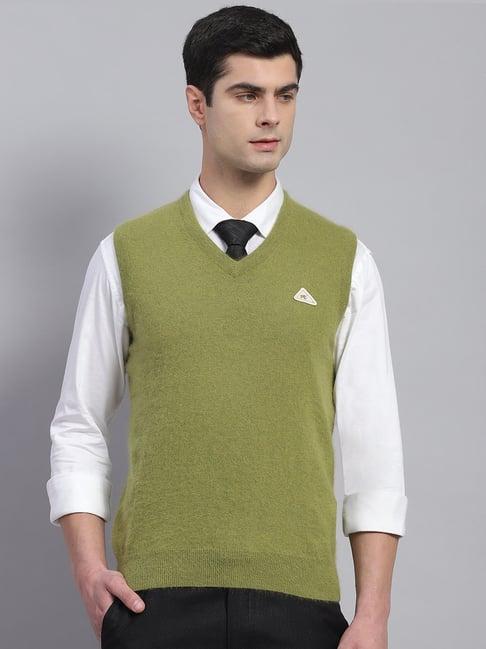 monte carlo lemon green mel regular fit angoora sweaters