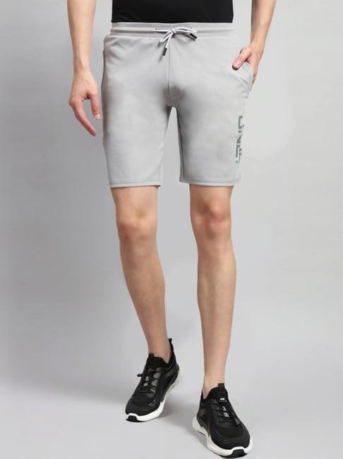 monte carlo light grey regular fit shorts