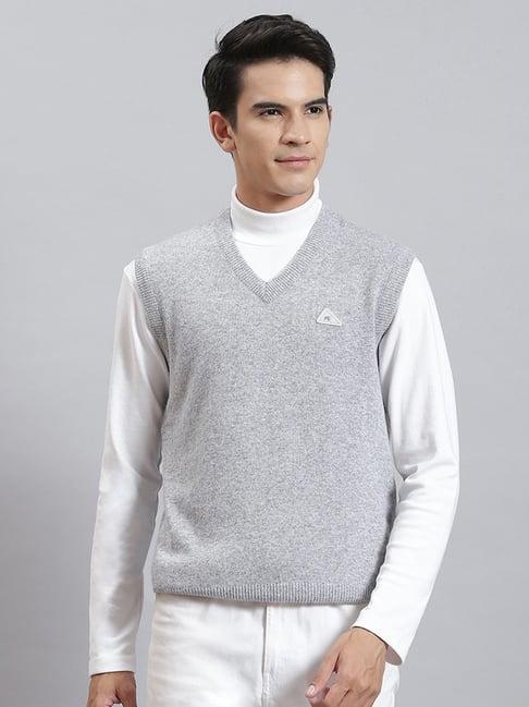 monte carlo light grey regular fit sweater