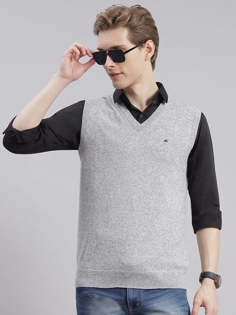 monte carlo light grey regular fit sweater