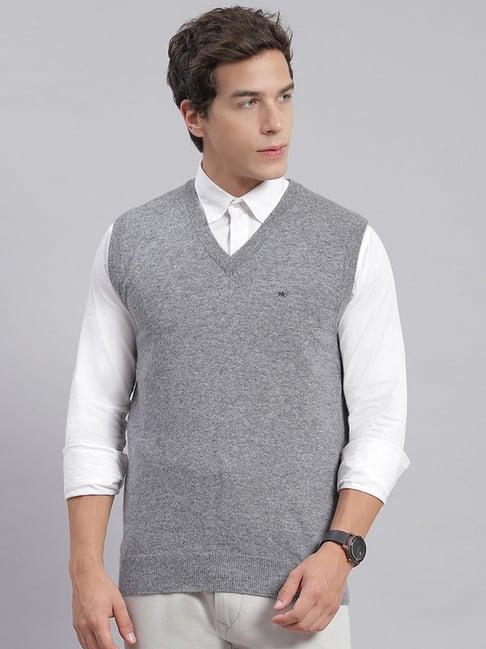 monte carlo light grey regular fit sweater