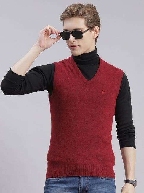 monte carlo maroon regular fit sweater