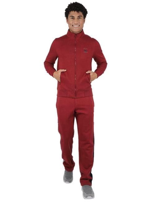 monte carlo maroon regular fit tracksuits
