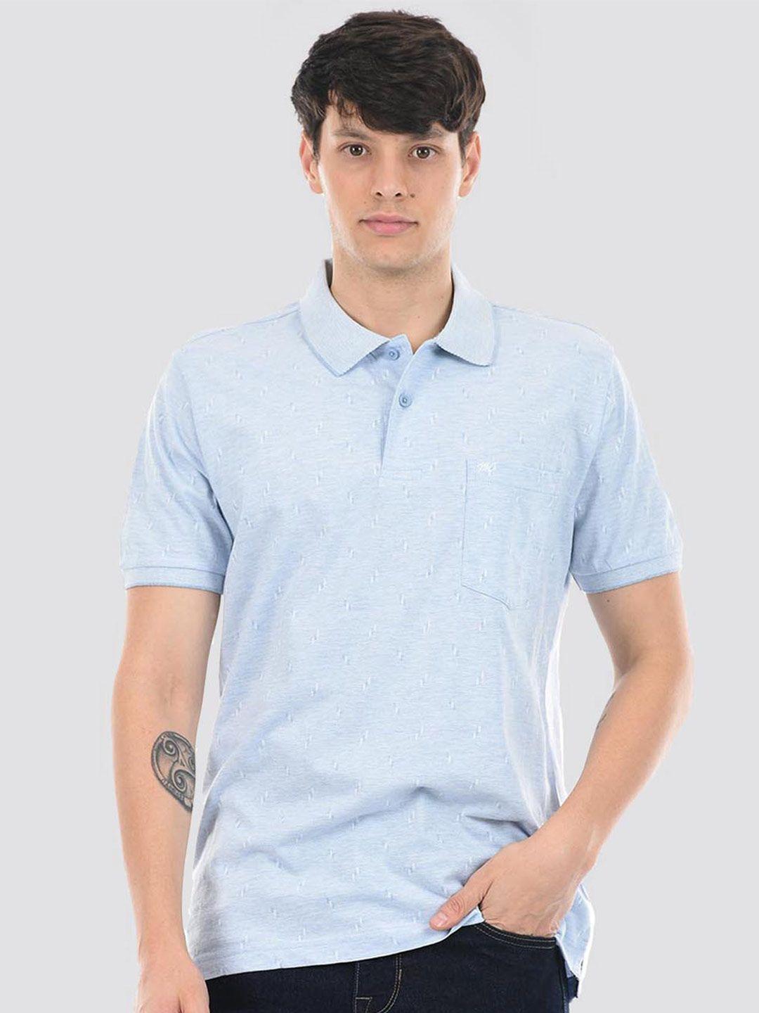 monte carlo men blue polo collar pockets t-shirt