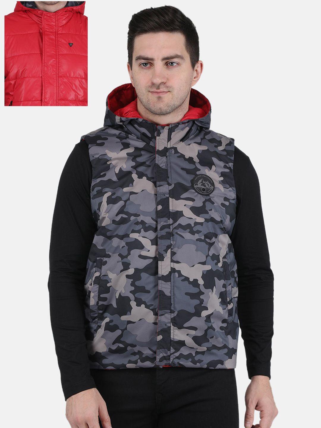 monte carlo men camouflage printed hooded padded jacket