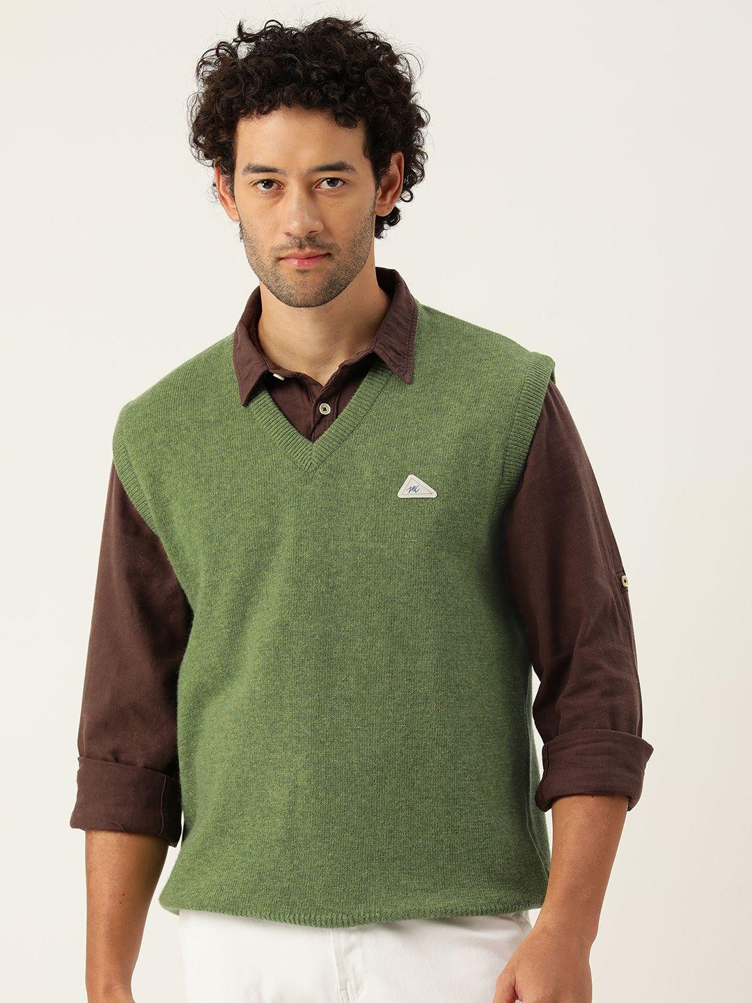 monte carlo men green woollen sweater vest