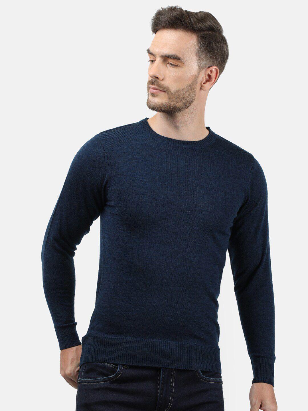 monte carlo men navy blue wool pullover sweaters