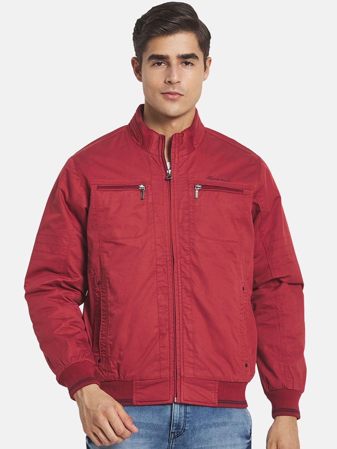 monte carlo men red bomber jacket