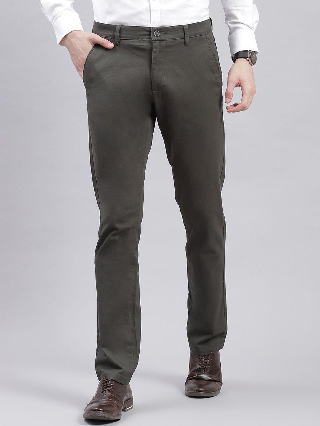 monte carlo men tapered fit formal trousers