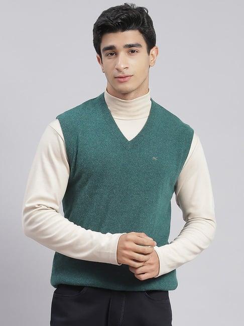 monte carlo mid green regular fit sweater