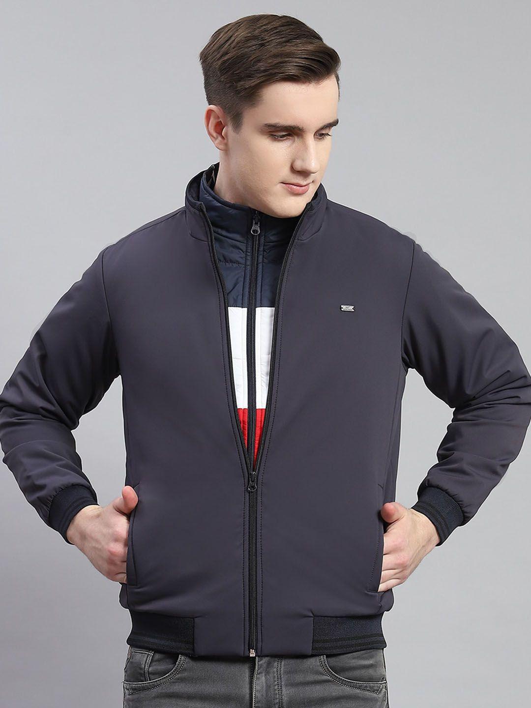 monte carlo mock collar lightweight bomber jacket